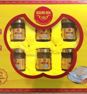 Nước yến 25% Khánh Hòa - bổ sung hồng sâm (lốc)